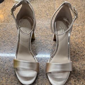 Gianni Bini Elegant Beige Ankle Strap Heels